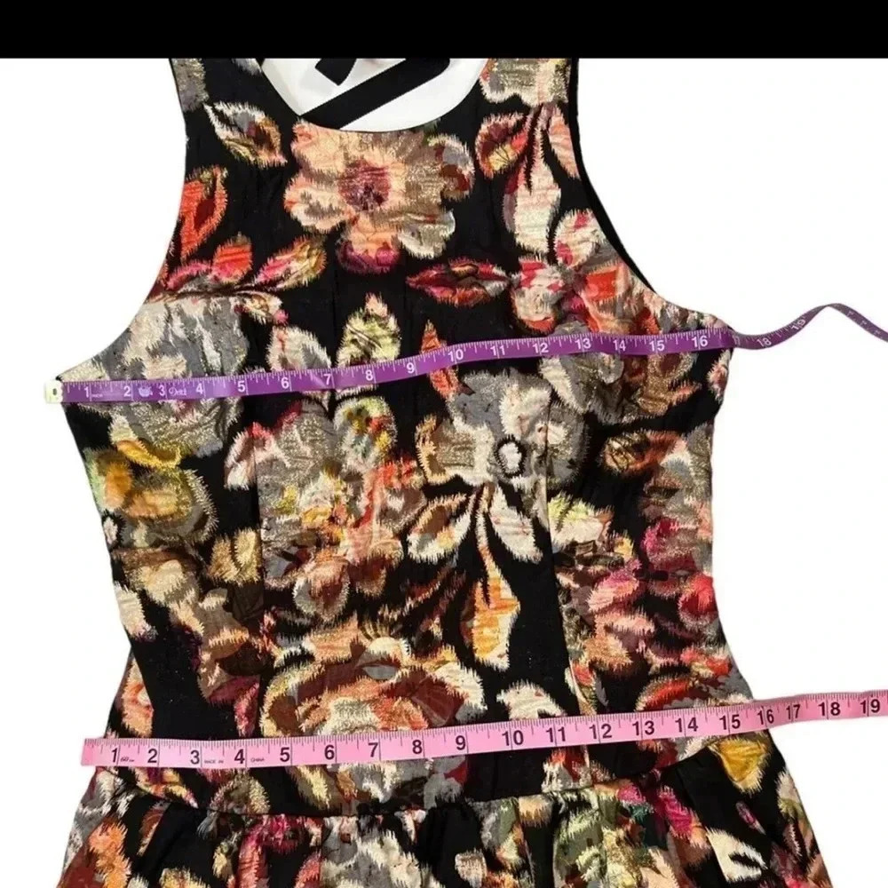 Anthropologie Leifsdottir Adelita Floral Shimmer Brocade Fit Flare Mini Dress 4 - Picture 2 of 11